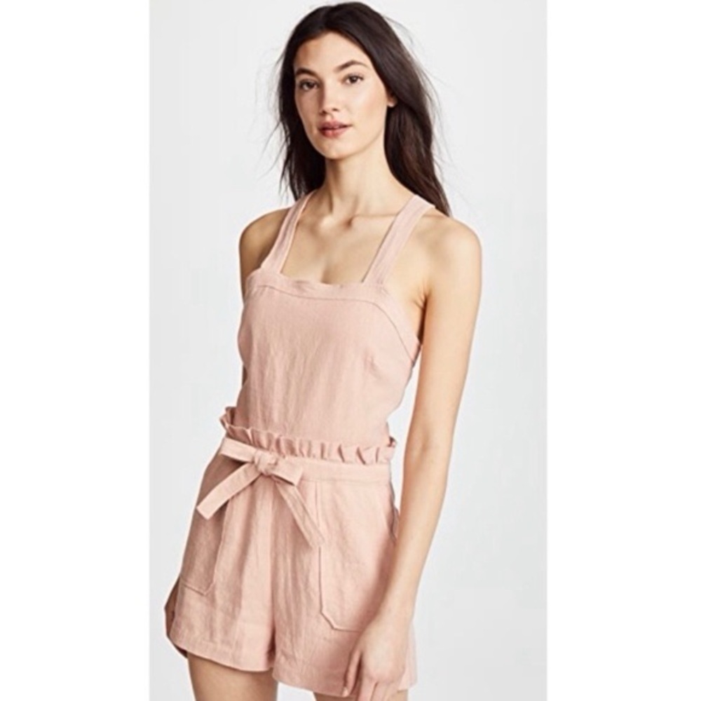 SAYLOR Roxie Linen Romper Size Medium